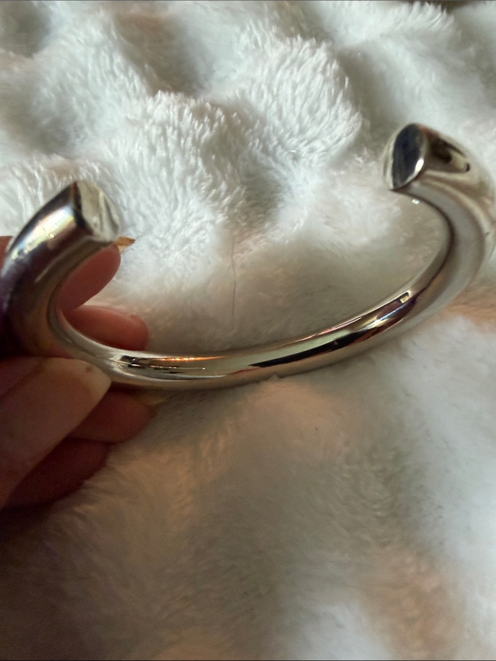NWT Express Silver Chunky Open Cuff Bracelet - Picture 2 of 4